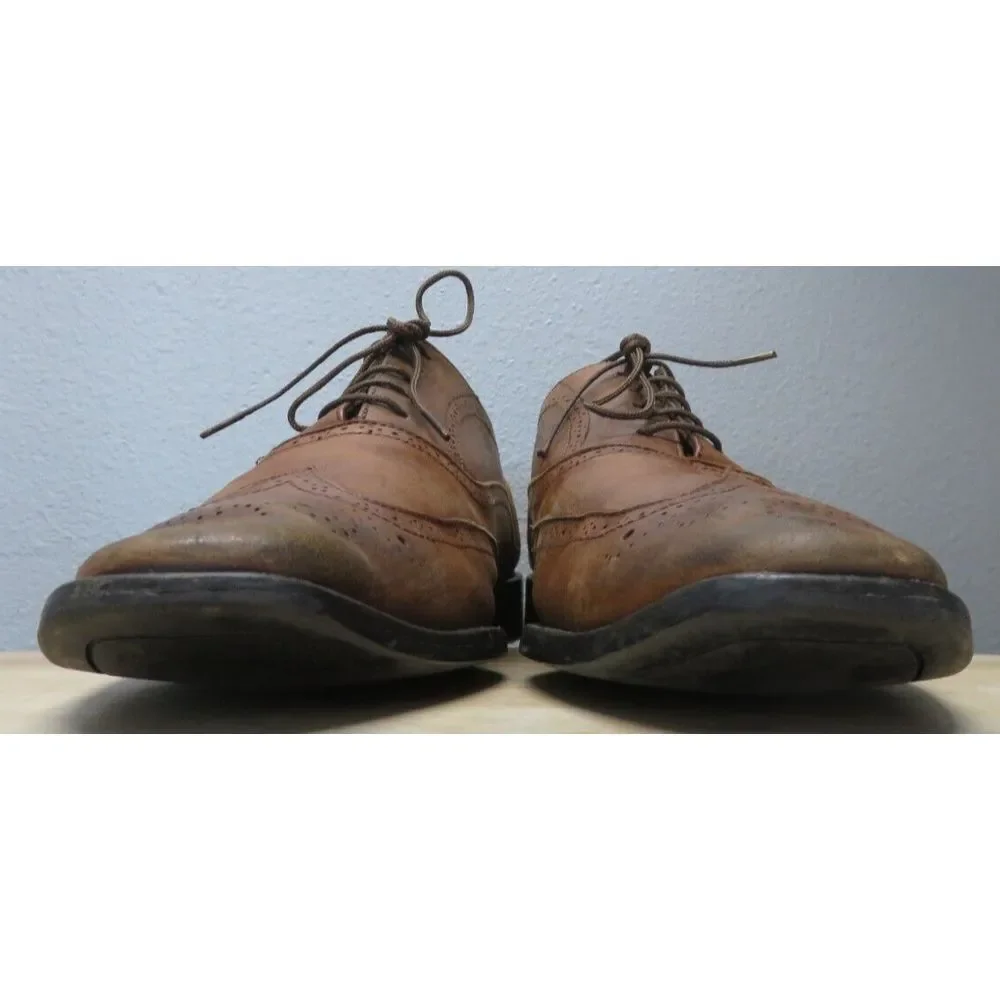 Mens To Boot New York Brogue Leather Dress Shoes‎ Italy Brown Wing Tip Size 11
